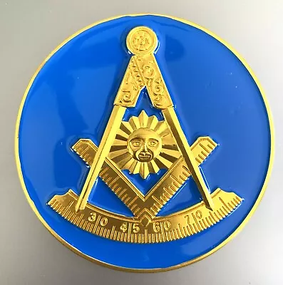 Mason Masonic Past Master Car Emblem-with Square And Compass *New! • $10.95