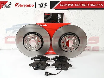 FRONT AXLE 312mm BREMBO BRAKE DISCS PAIR VENTED TYPE HIGH-CARBON PADS PAD SET • £144.95