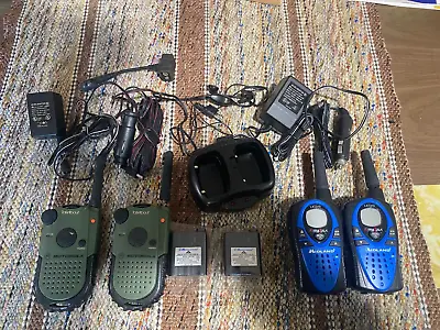 Lot Of Midland And Motorola 2-Way Radios Adapters Charger For Parts Or Repair • $20