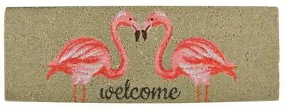 Flamingo Doormat Entrance Mat Coconut Fibre Pvc - Garden Outdoor • £11.70