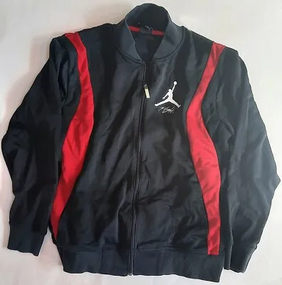 Air Jordan IV Retro Flight Track Jacket Size L Bred Full Zip 483315-010 Nike • $29.99