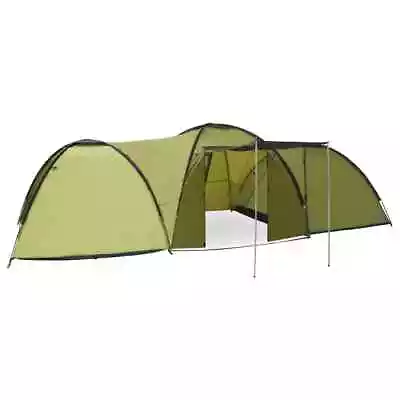 Camping Igloo Tent 650x240x190cm 8 Person Green G1V9 • £233.99