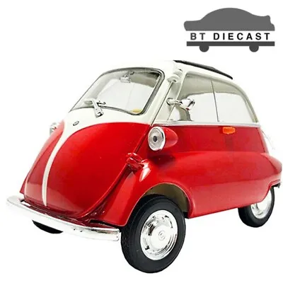 Welly Bmw Isetta 1/24 - 1/18 Diecast Model Car Red 24096 • $14.90