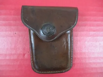 WWI US Army M1910 Leather Garrison Belt Pouch W/Rimmed Eagle Snap - RIA 1915 #2 • $59.99