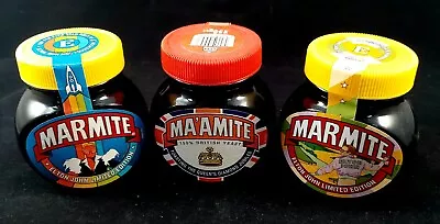 3 Jars Of Marmite - 1st +2nd Edition Elton John + Ltd Ed. Ma'amite. • £40