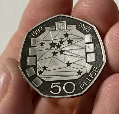 1992 Proof 50 Pence Coin Eu Council Fdc • £50