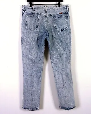 Vintage 80s Rustler USA Made Acid Wash Denim Jeans Punk Grunge 38 X 34 • $35.99