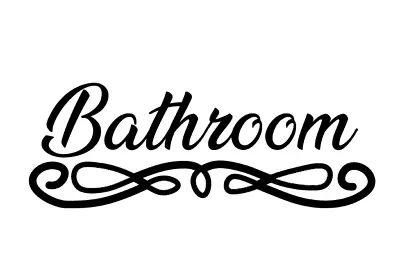 £1.99 • Buy Bathroom Door Sign Vinyl Sticker, Decal Bath Room Door Sticker