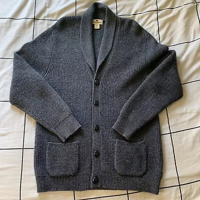 Woolrich Men’s Shawl Cardigan Grey Wool Size Large • $24.99