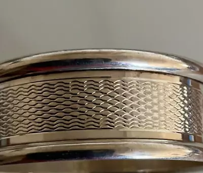 Vintage Bishton’s Ltd UK Sterling Silver Napkin Ring Engine Turned No Monogram • $35