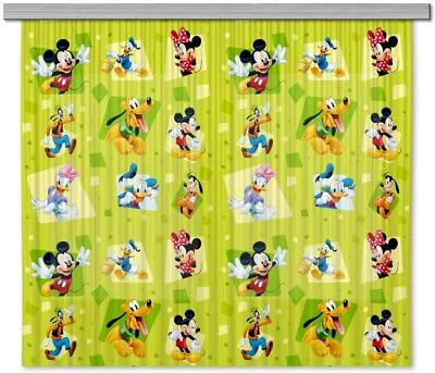 £39.98 • Buy Disney Net Photo Curtains Kids Bedroom Mickey Mouse 180x160cm Ready Made Pair