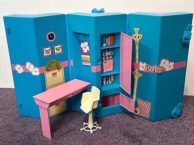 Vintage BARBIE HOME & OFFICE Day To Night Playset Hexagon Foldable Mattel 1984 • $45