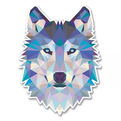 £3.99 • Buy 2 X Abstract Husky Wolf Vinyl Sticker Laptop Travel Luggage Car #6214Â 