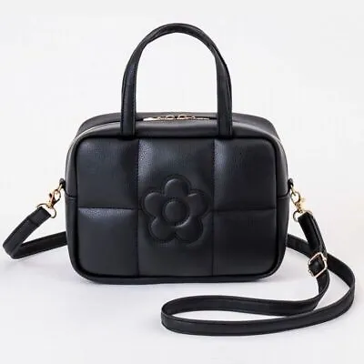 MARY QUANT Shoulder Bag Book Black Pockets 13x21x10cm Luxury Japan NEW • £61.44