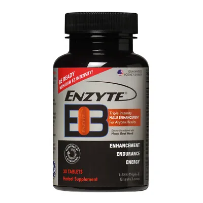 Enzyte E3 - Triple Intensity Male Enhancement Energy Endurance 30ct Bottle • $45