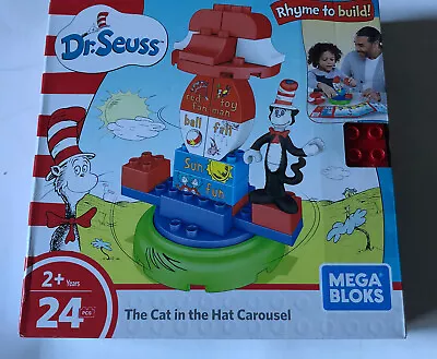 Mega Bloks Dr Seuss The Cat In The Hat Carousel 24 Piece Set NEW Sealed • $18.17