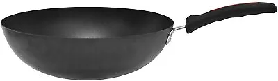 Non Stick Induction Carbon Steel Cooking Wok Pot Cookware Black 28-34 Cm • £12.99