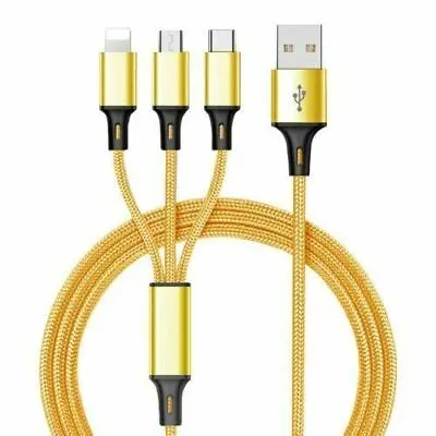 3 In 1 Multi USB Charger Charging Cable Cord For Mobile Micro USB TYPE Android • $4.80