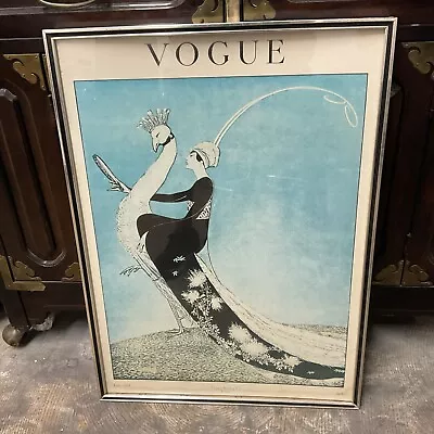 Vintage Framed Under Glass VOGUE Cover Poster Late April 1918 CONDE NAST & CO • $49.99