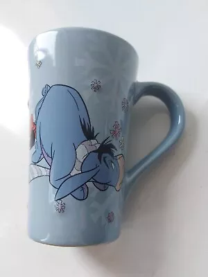 Disney Store Eeyore Mug Blue Snowflake Pattern • £9.99