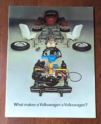 Vintage 1963 VW Beetle  What Makes A Volkswagen A Volkswagen?  Color Brochure • $19.99