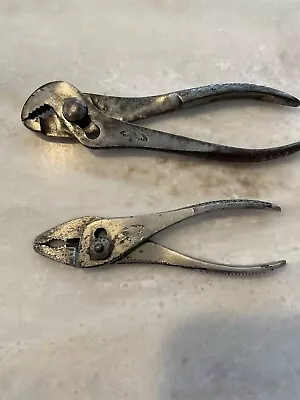 Two Pair Vacuum Grip Pliers No.61 And 65 Forged Steel Products Pre Snap-On • $46