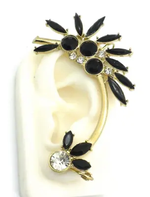 $3.99 • Buy New Clip On Earring Gold Plated Women One Piece Over Ear Cuff  2 