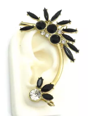 $3.99 • Buy New Clip On Earring Gold Plated Women One Piece Over Ear Cuff  2 