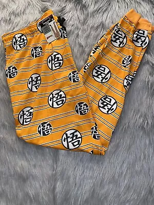 Men's Dragon Ball Z Pajama Pants Lounge Sleep Orange 2XL (44-46) Anime • $16.99