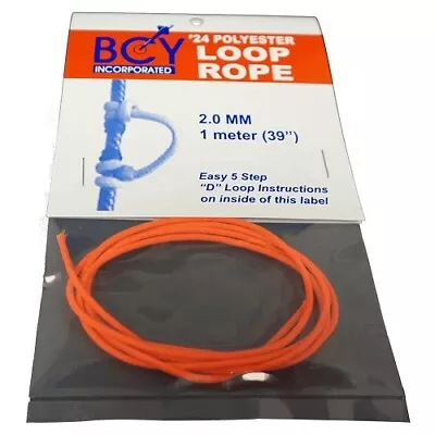 BCY 66532 24 D-Loop Rope Neon Orange 1 M  Archery Spool Hunting Bow String • $12.37