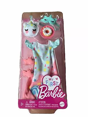 My First Barbie Fashion Bed Time Set Unicorn Nightgown & Slippers New • $6