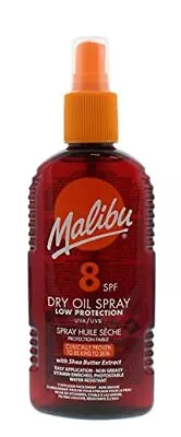 Malibu Sun SPF 8 Non-Greasy Dry Oil Spray For Tanning With Shea Butter Extract • £6.99