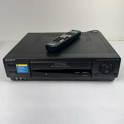 Sony VCR Plus VHS Player Recorder SLV-688HF 4-Head Hi-Fi Stereo TESTED + Remote • $69