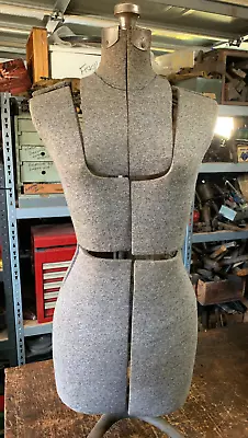 Vintage Adjustable Dress Makers Form/Mannequin/Bust Torso Cast Iron Base 1950's • $348.50