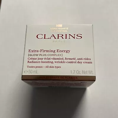 Clarins Extra-Firming Energy Glow Plus Complex Wrinkle Control Day Cream 1.7oz • $22.99