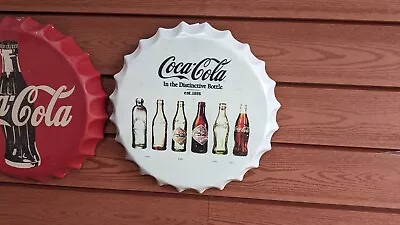 Coca Cola Bottle Top Metal Sign Bottle Cap Metal Wall Sign 35cm  • £12