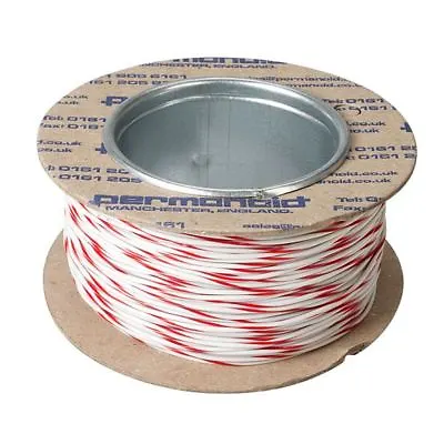 Equipment Hook-Up Wire 16/0.2mm White/Red Striped (Priced Per 5 Metres) • £3.68