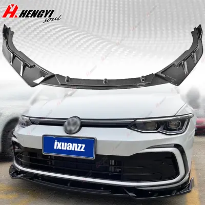 Fits For VW Golf MK8 GTI 2020+ Carbon Style Front Lip Chin Bumper Body Kits • $69.99