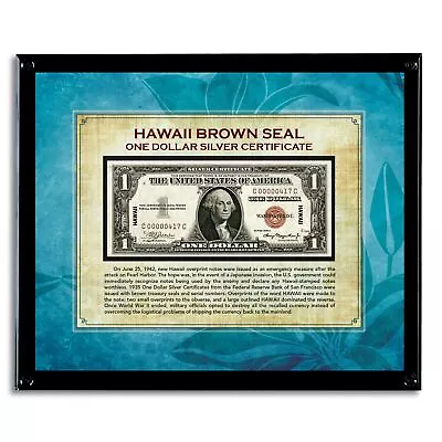 NEW American Coin Treasures Hawaii Brown Seal Note In Acrylic Frame 13672 • $199.95