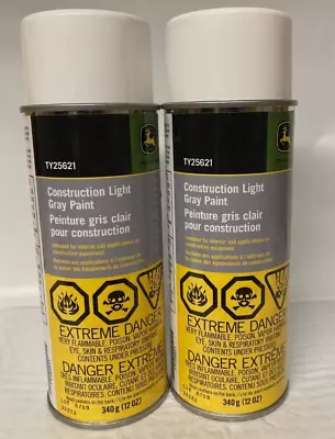 2 Cans- John Deere Construction Light Gray Spray Paint #TY25621 • $29.99