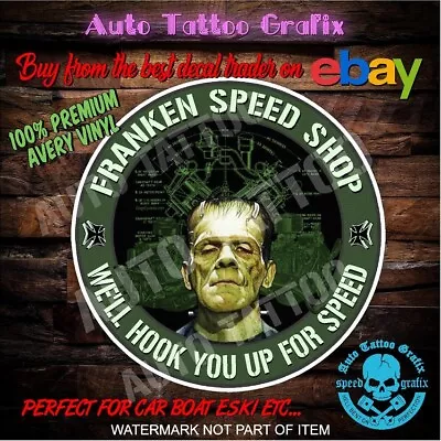 Franken Speed Shop Decal Sticker Vintage Americana Hot Rod Rat Rod Stickers • $5.50