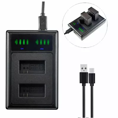 LED Battery Charger For GoPro Hero 3 AHDBT-302 Hero3+ AHDBT-301 AHDBT-201 65203 • $10.99