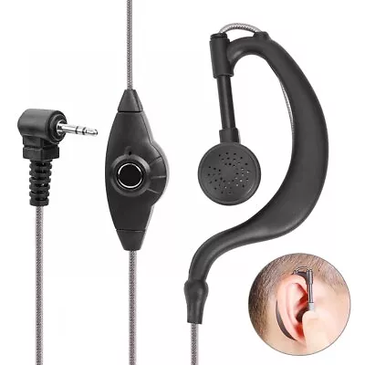 G Shape 2.5mm 1-Pin Plug Clip-Ear Earpiece Headset W/PTT Mic For Motorola Radio • $9.99