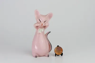 Vintage Small Ceramic Pink Mouse Figurine Made In Japan Mid Century Kitsch • $29.99