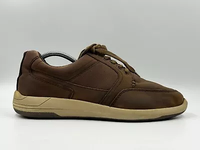 Marks And Spencer Men’s Brown Leather Casual Shoe UK Size 9 • £14