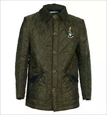 Jack Orton Contrast Olive + Navy Diamond Quilted Jacket Coat Mens Size Large • £25.99