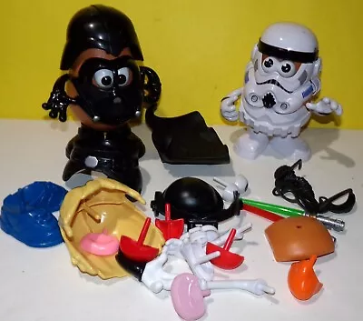 Star Wars Stormtrooper Mr Potato Head Spudtrooper + Darth Vader + Parts • $16.13