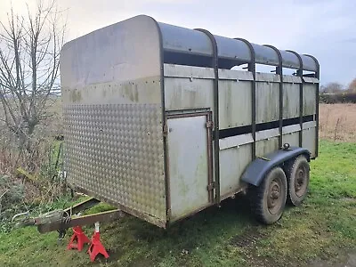 12ft IFOR WILLIAMS LIVESTOCK TRAILER CATTLE SHEEP PONY HORSE BOX  • £1000