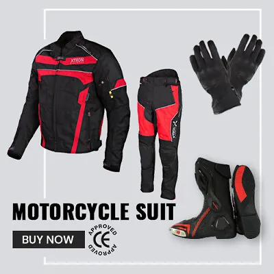 Mens New Waterproof Motorcycle Suit Sports Set Shoes & Glove • $208.42