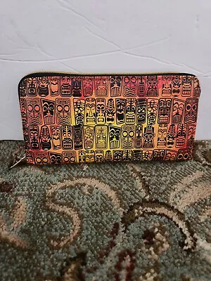 New MCM Retro Tiki Idols Orange & Yellow Sunburst Wallet! • $42